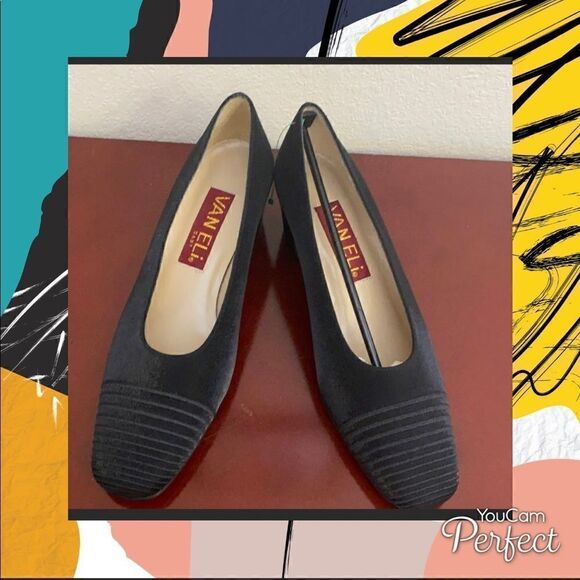 🎁👠Van Eli Cast Black Heels Size 8.5 - Picture 1 of 4